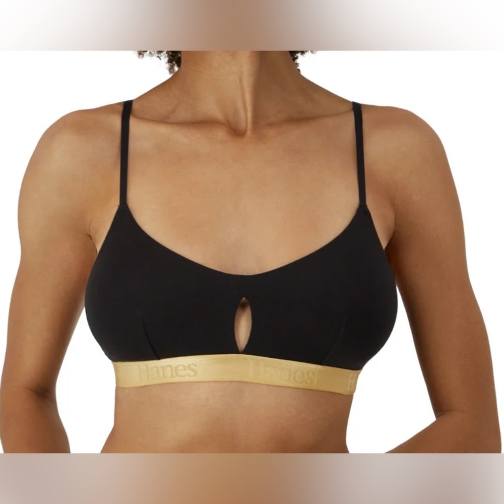Women’s Hanes Originals SuperSoft Wire and Padding Free Scoop Bralette Large